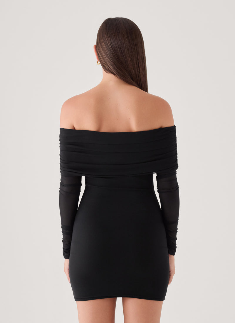 Turn Heads Mini Dress - Black