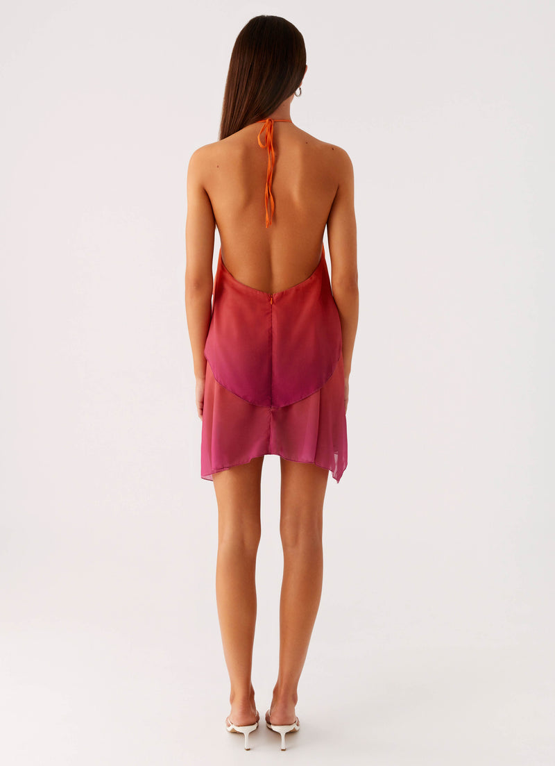Twin Flame Mini Dress - Orange Gradient