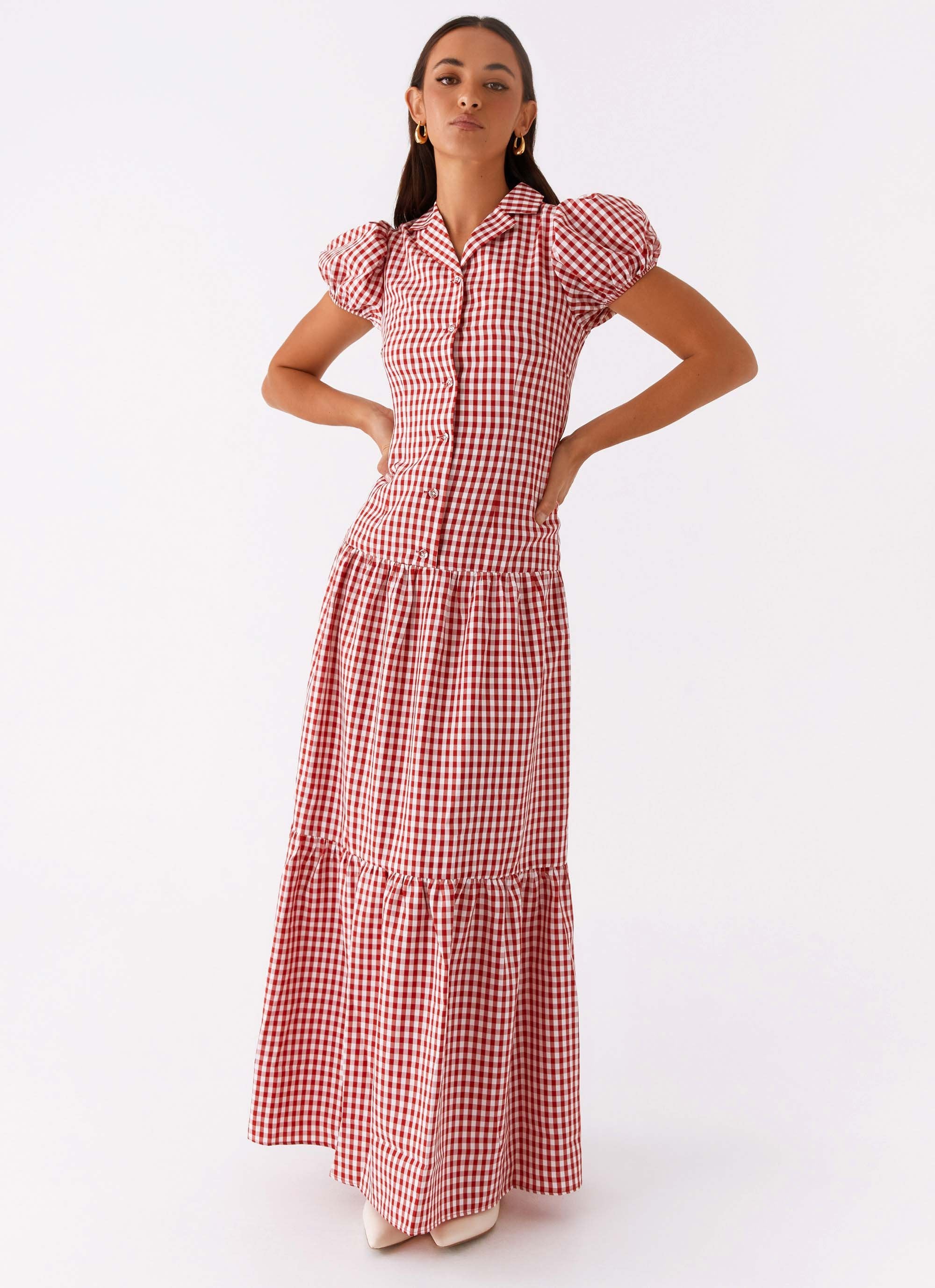 Verity Maxi Dress Red Gingham – Peppermayo - Main Image