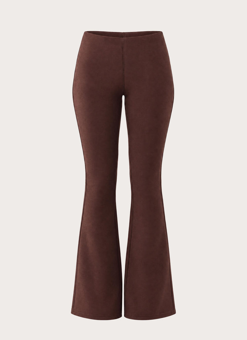 Wild Hide Faux Suede Pant - Chocolate