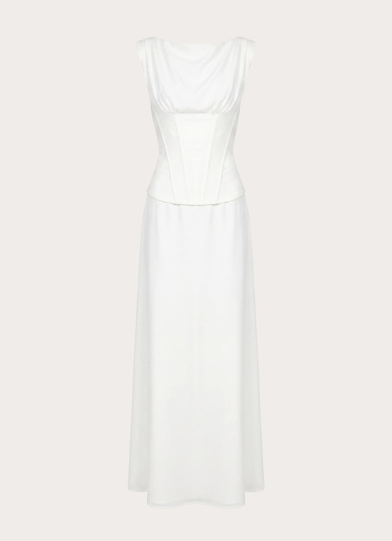 Winello Corset Maxi Dress - Off White