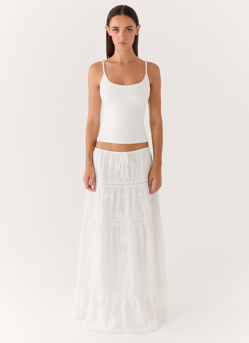 Yours To Keep Maxi Skirt - White