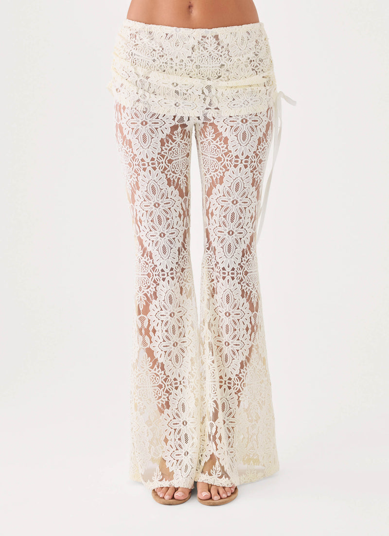 Zayabell Lace Pants - White