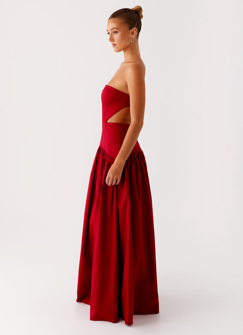 Amari Maxi Dress Red 2 Peppermayo