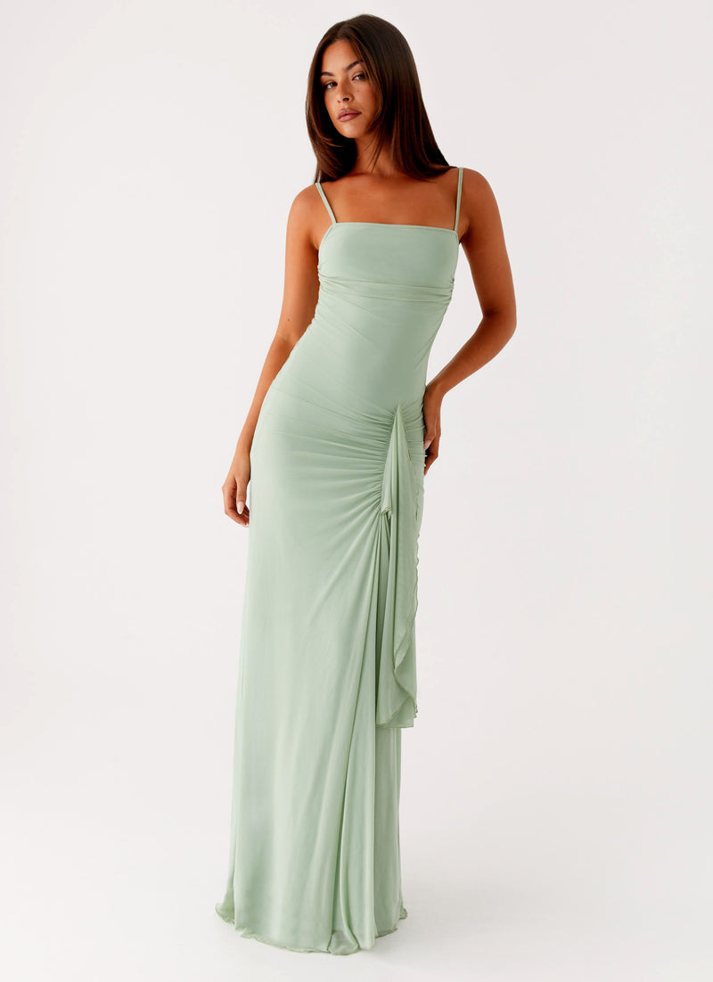 Amphi Maxi Dress Sage 4 Peppermayo