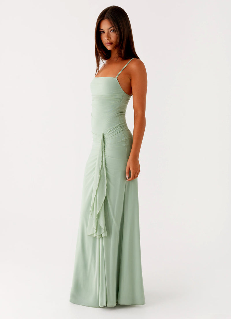 Amphi Maxi Dress Sage 2 Peppermayo