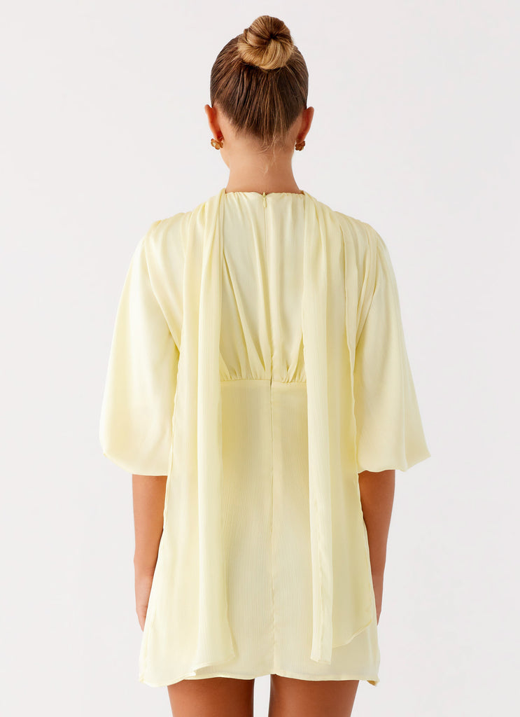Mary Mini Dress Yellow 3 Peppermayo