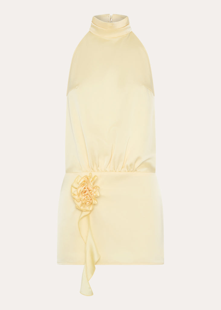 Birdie Halterneck Mini Dres Yellow 7 Peppermayo