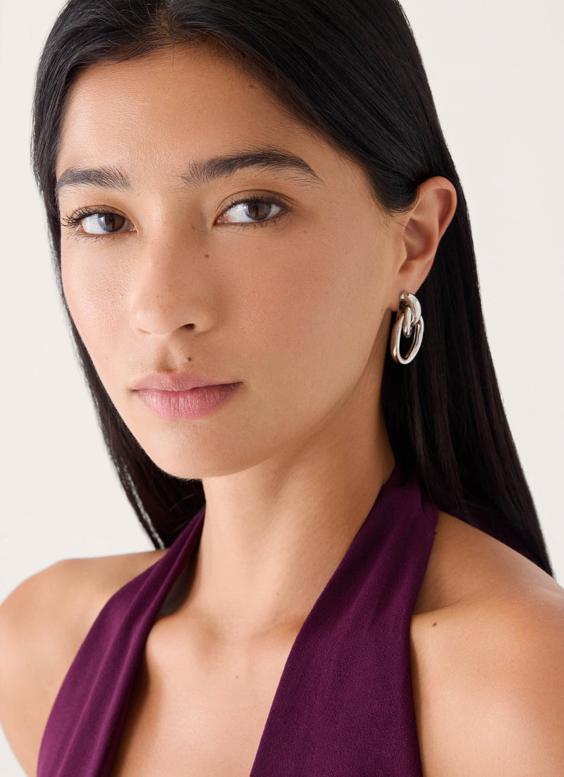 Above It Earrings - Silver