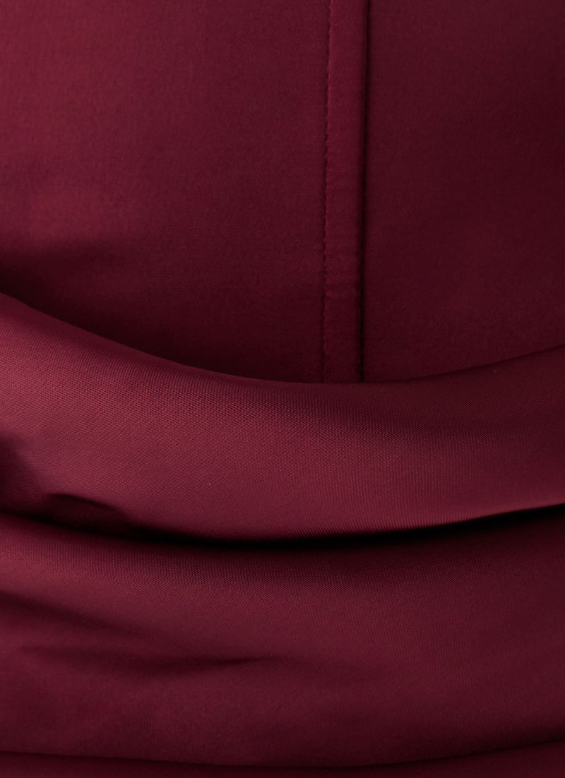 Adara Corset Maxi Dress - Burgundy