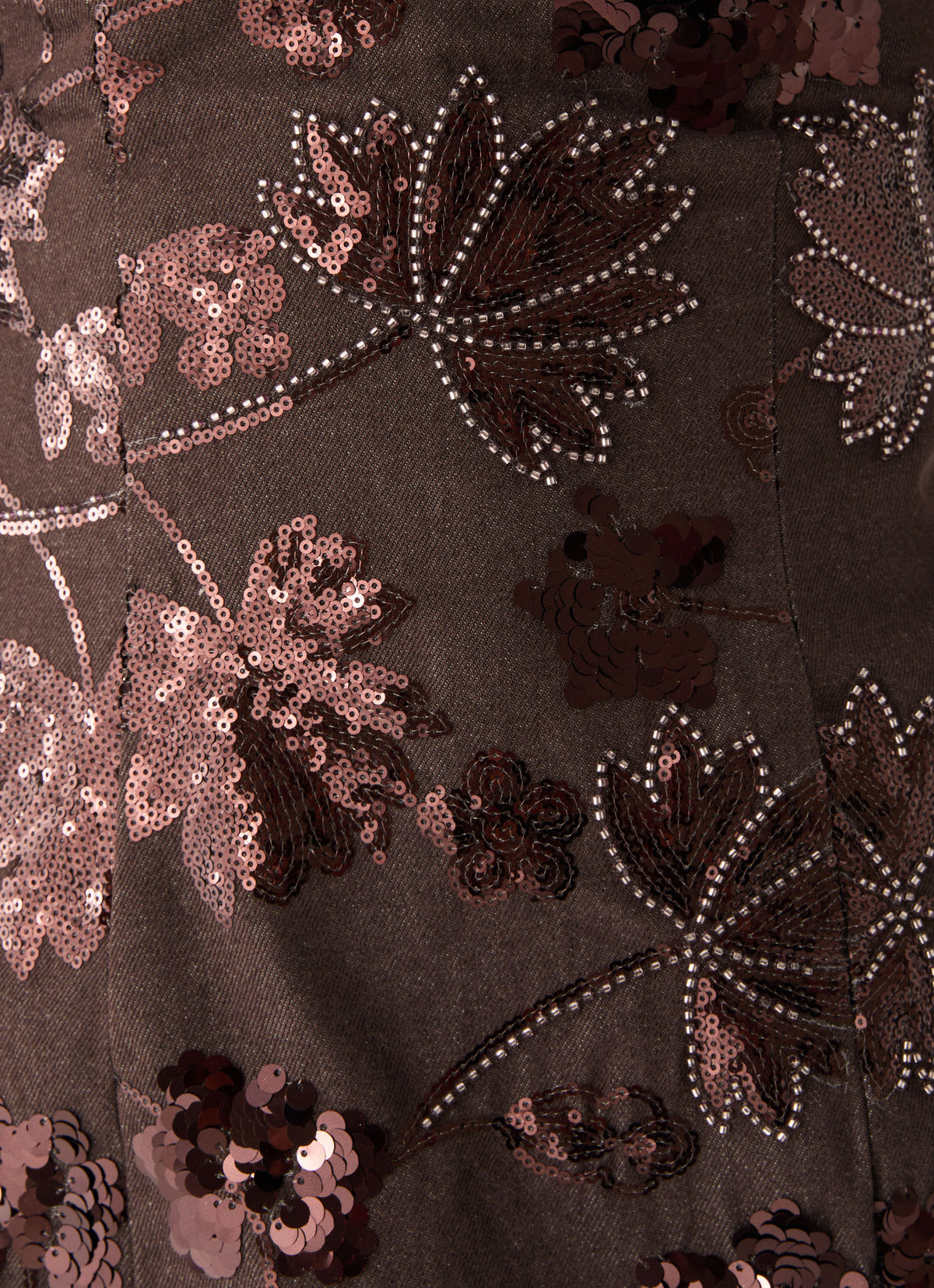 Akima Bustier Sequin Mini Dress - Chocolate