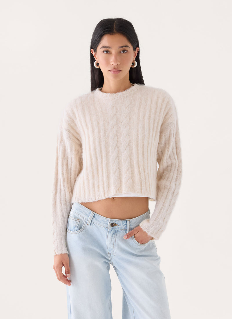 Aleyah Knit Jumper - Cream