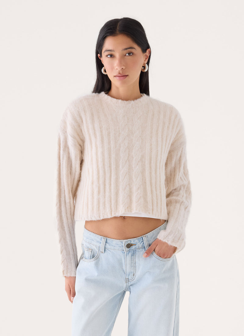 Aleyah Knit Jumper - Cream
