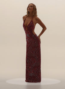 All For Love Maxi Dress - Burgundy
