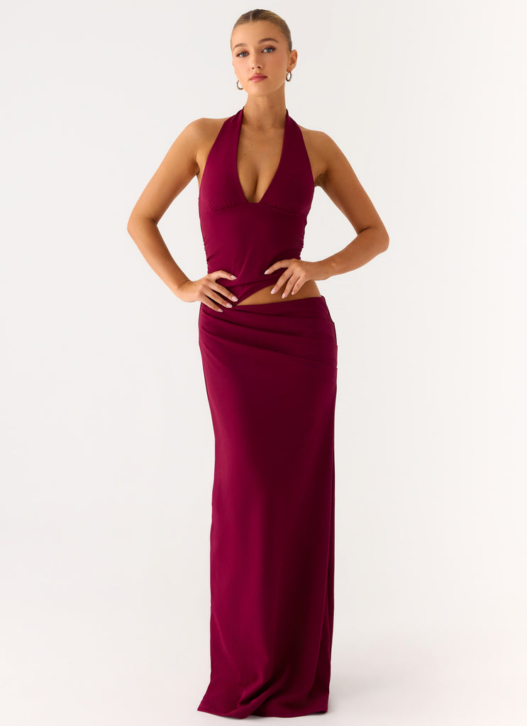 Almost Love Maxi Dress - Plum