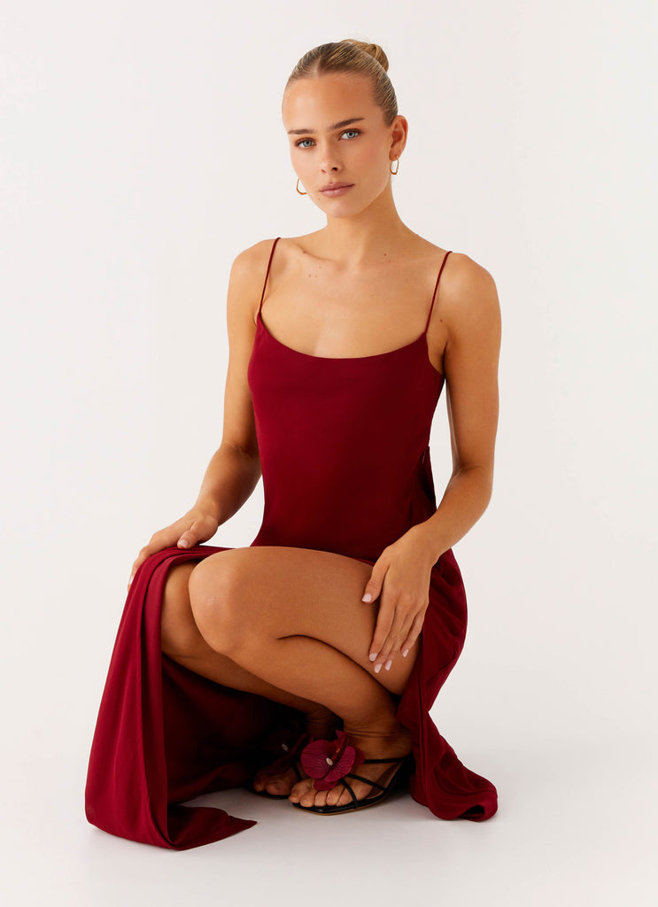 Alouette Maxi Dress - Burgundy