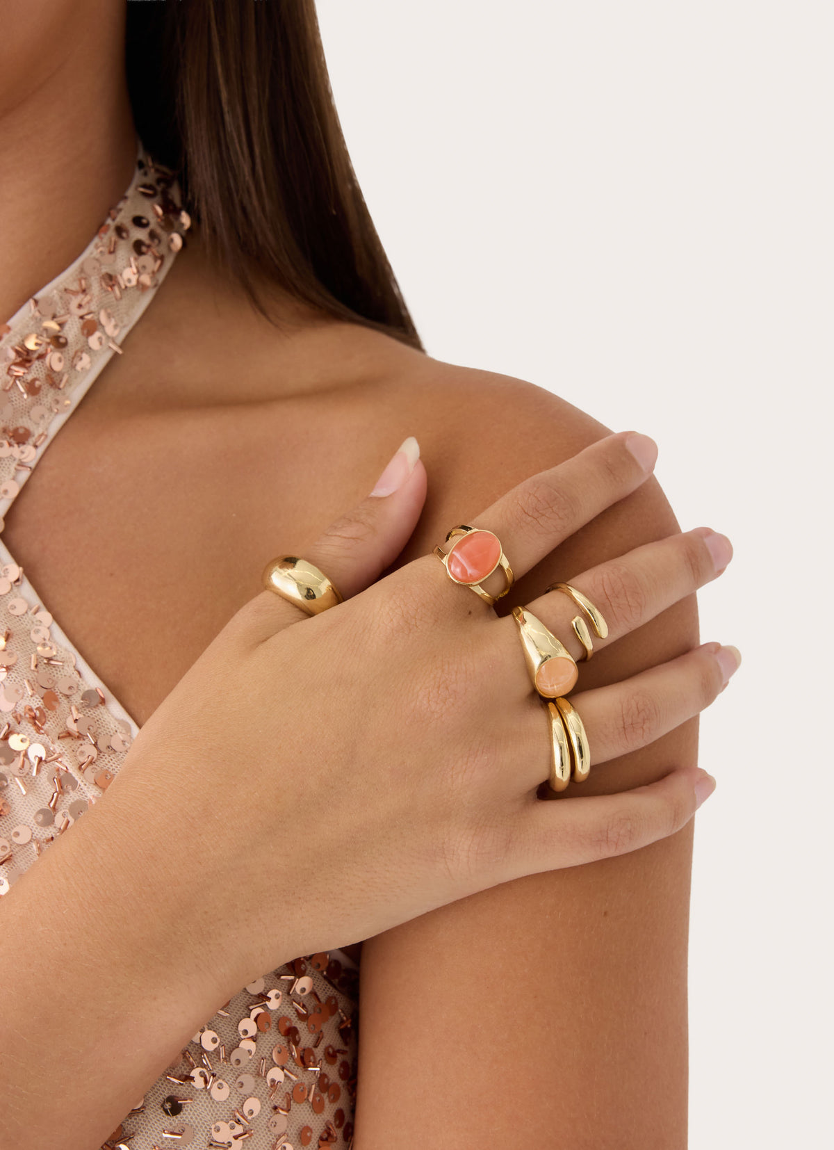 Amalfi Crush Ring Set - Gold