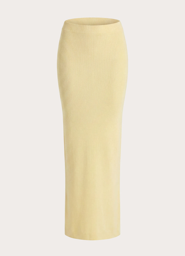 Amarah Knit Maxi Skirt - Yellow