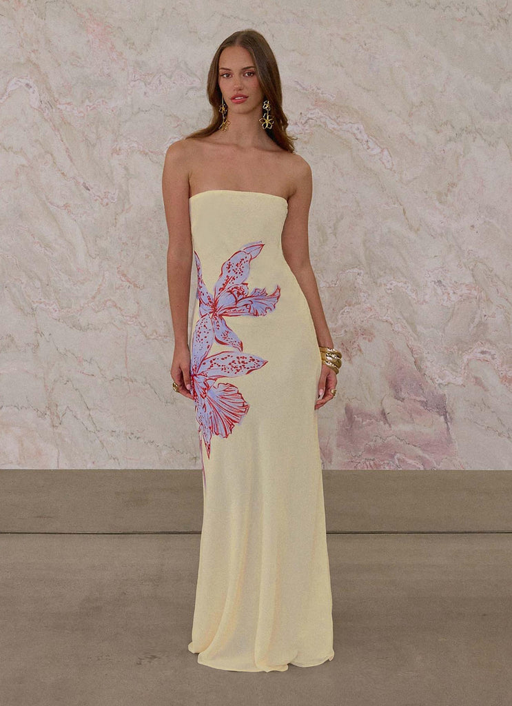 Amelle Maxi Dress - Purple Floral