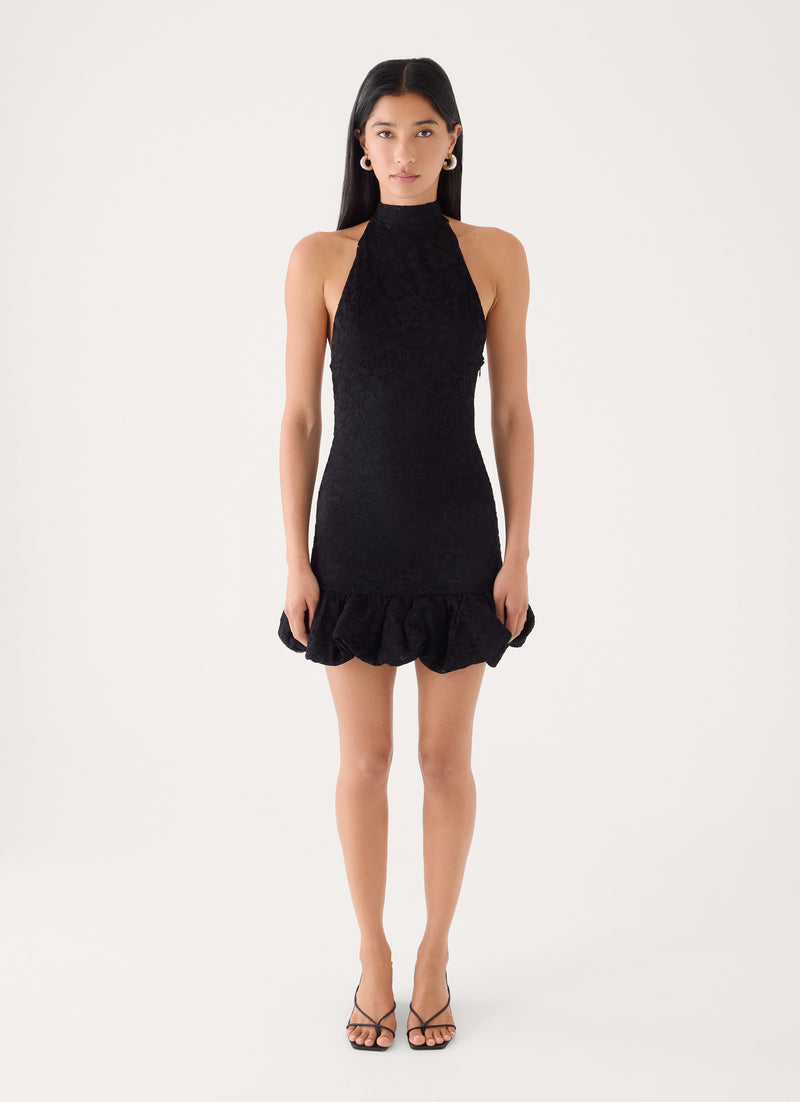 Anari Lace Mini Dress - Black