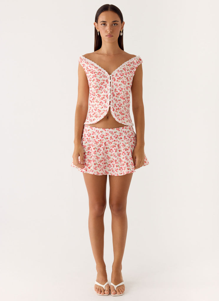 Anja Mini Skirt - Porcelain Rose