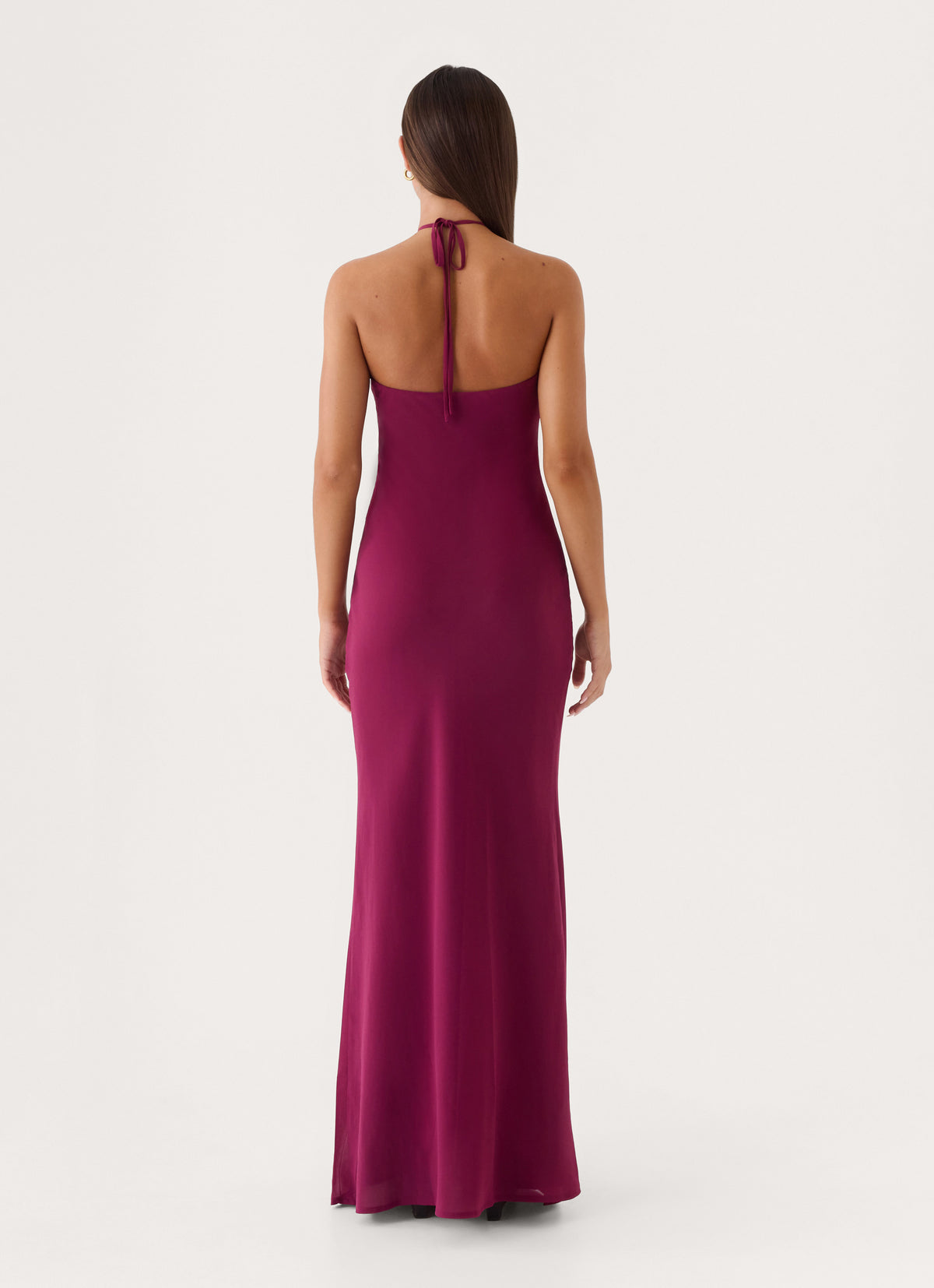 Anouk Halter Maxi Dress - Plum