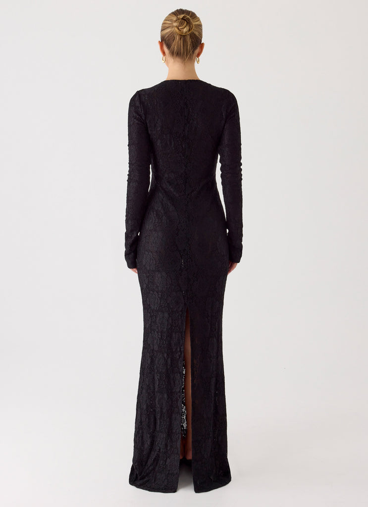 Astoria Long Sleeve Maxi Dress - Black