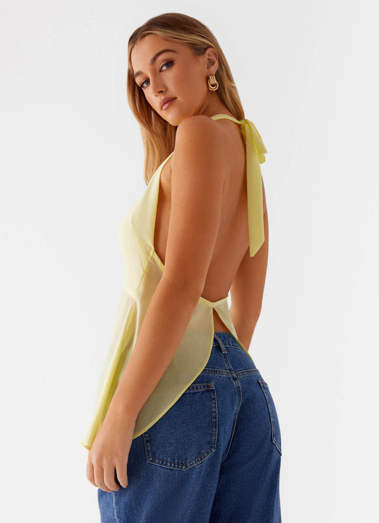 At Last Halterneck Top - Yellow