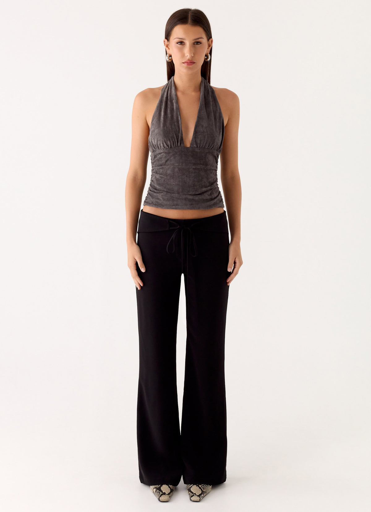 Aylssa Halter Top - Ash