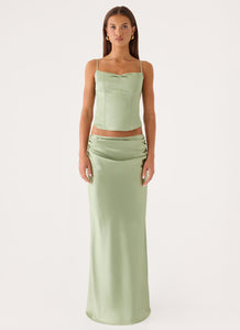 Belle Chime Maxi Skirt - Sage