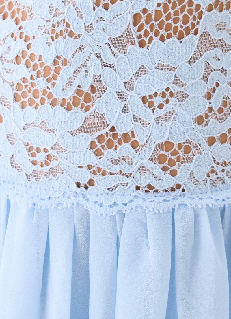 Berdine Lace Maxi Dress - Blue