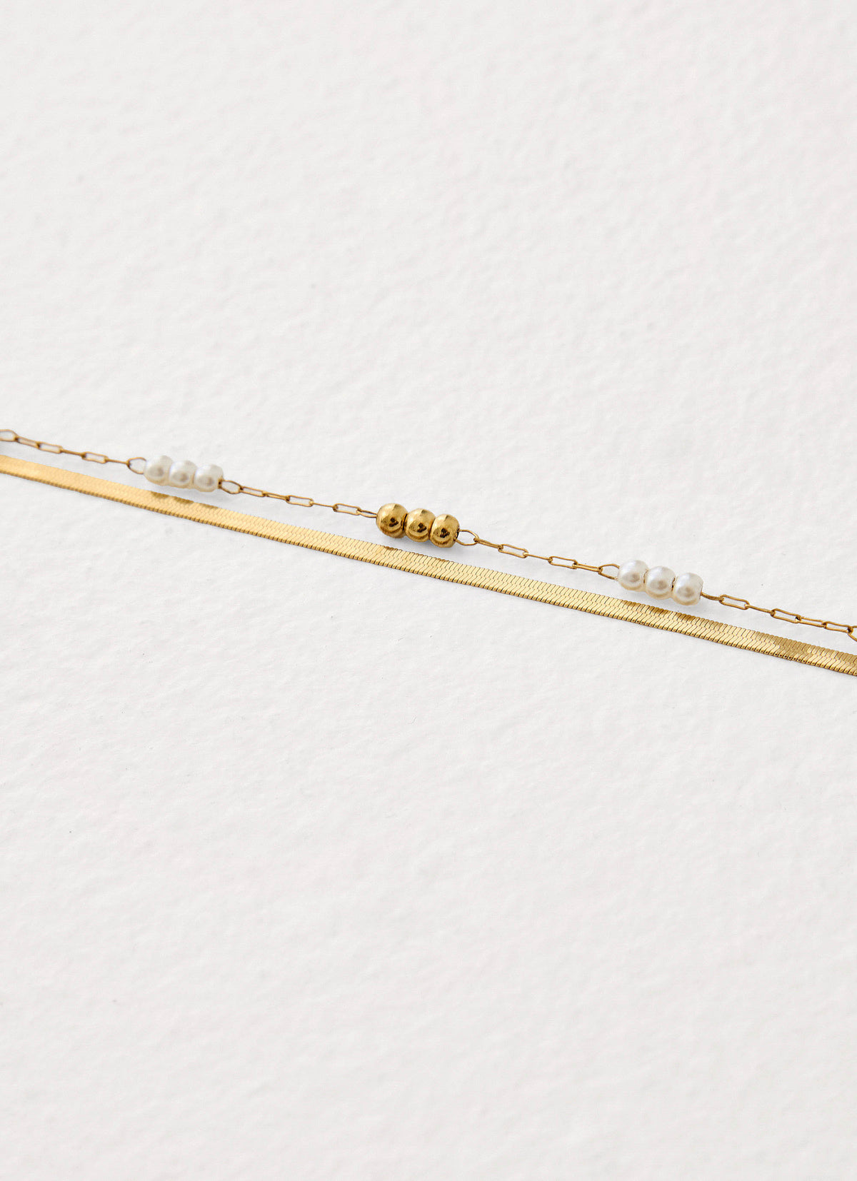 Better Together Bracelets - Gold Pearl