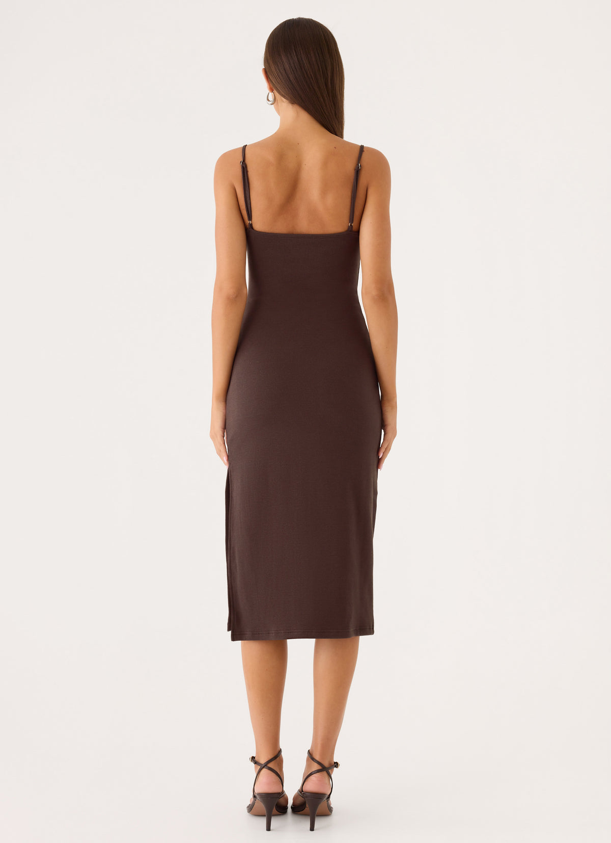 Between Tasks Midi Dress - Chocolate Fudge