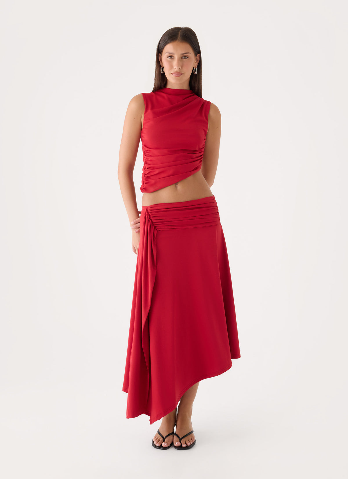 Briege Maxi Skirt - Red