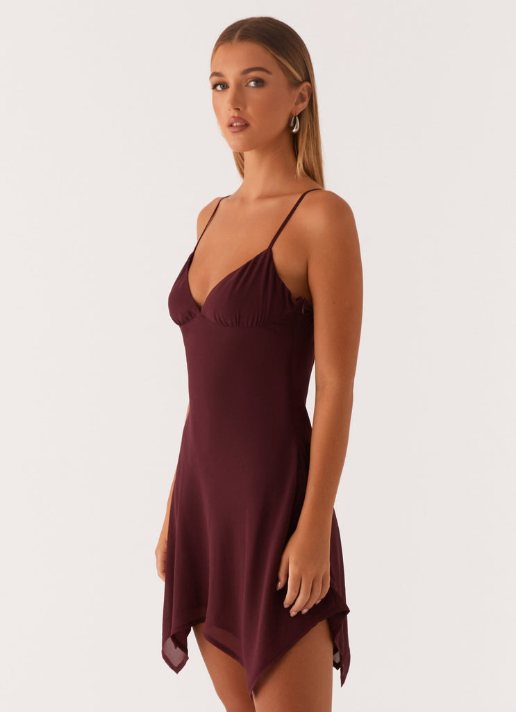 Briella Chiffon Mini Dress - Mulberry