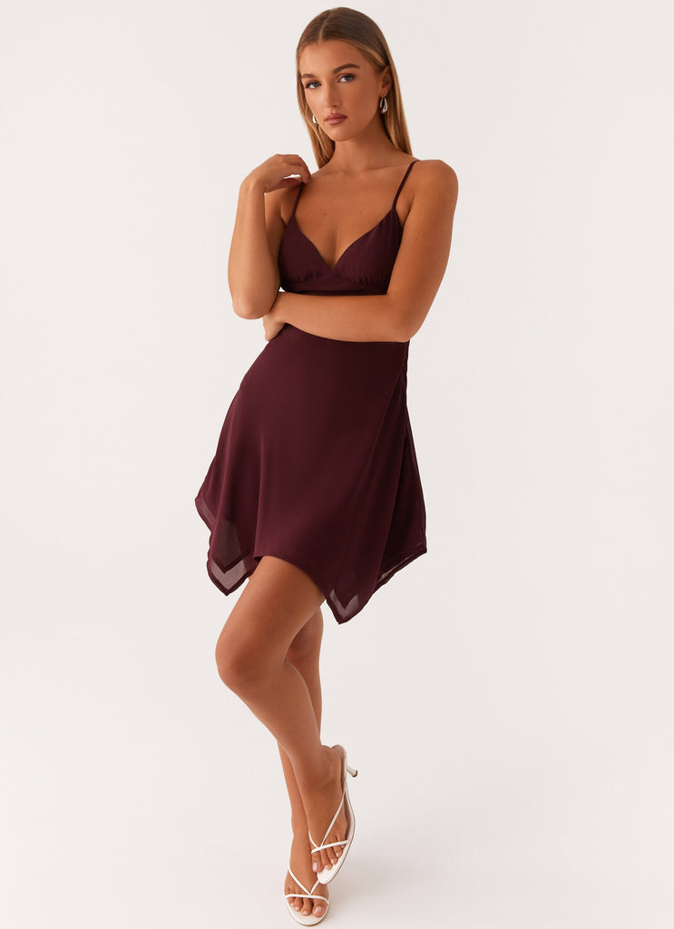 Briella Chiffon Mini Dress - Mulberry