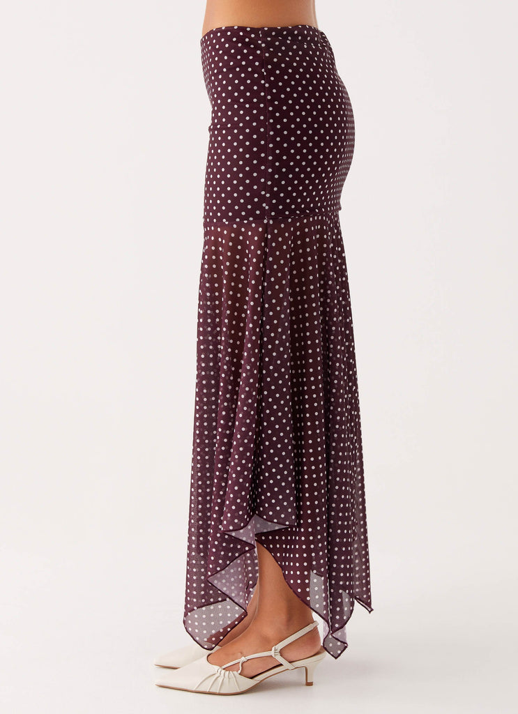 Buffy Maxi Skirt - Burgundy