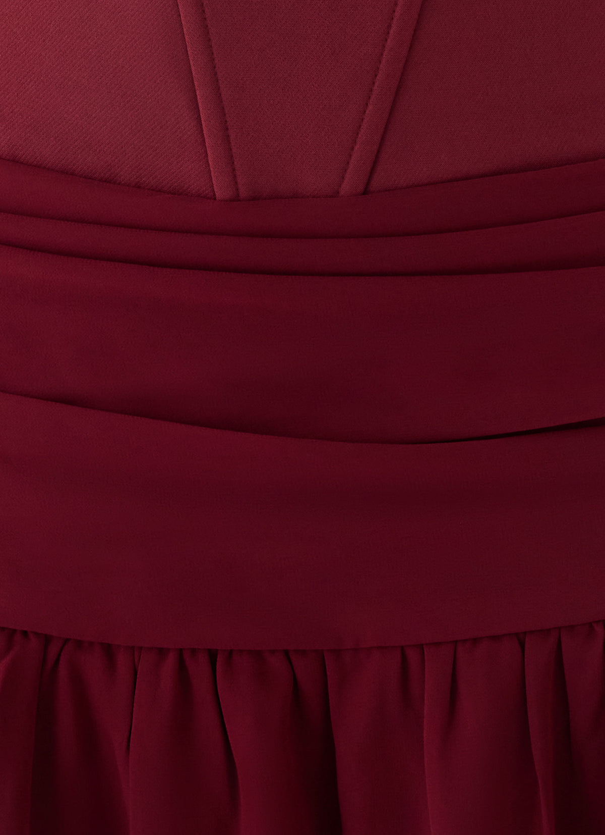 Clemsie Bustier Maxi Dress - Burgundy