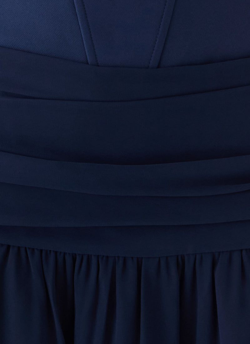 Clemsie Bustier Maxi Dress - Navy