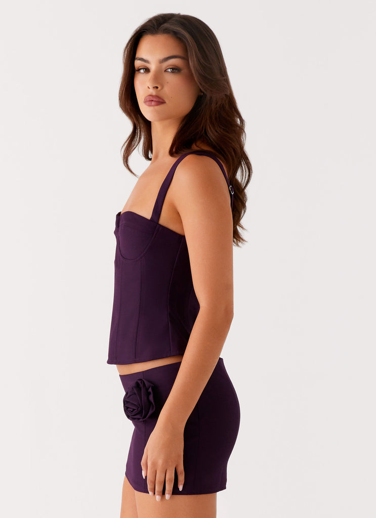 Campbell Corset Top - Plum