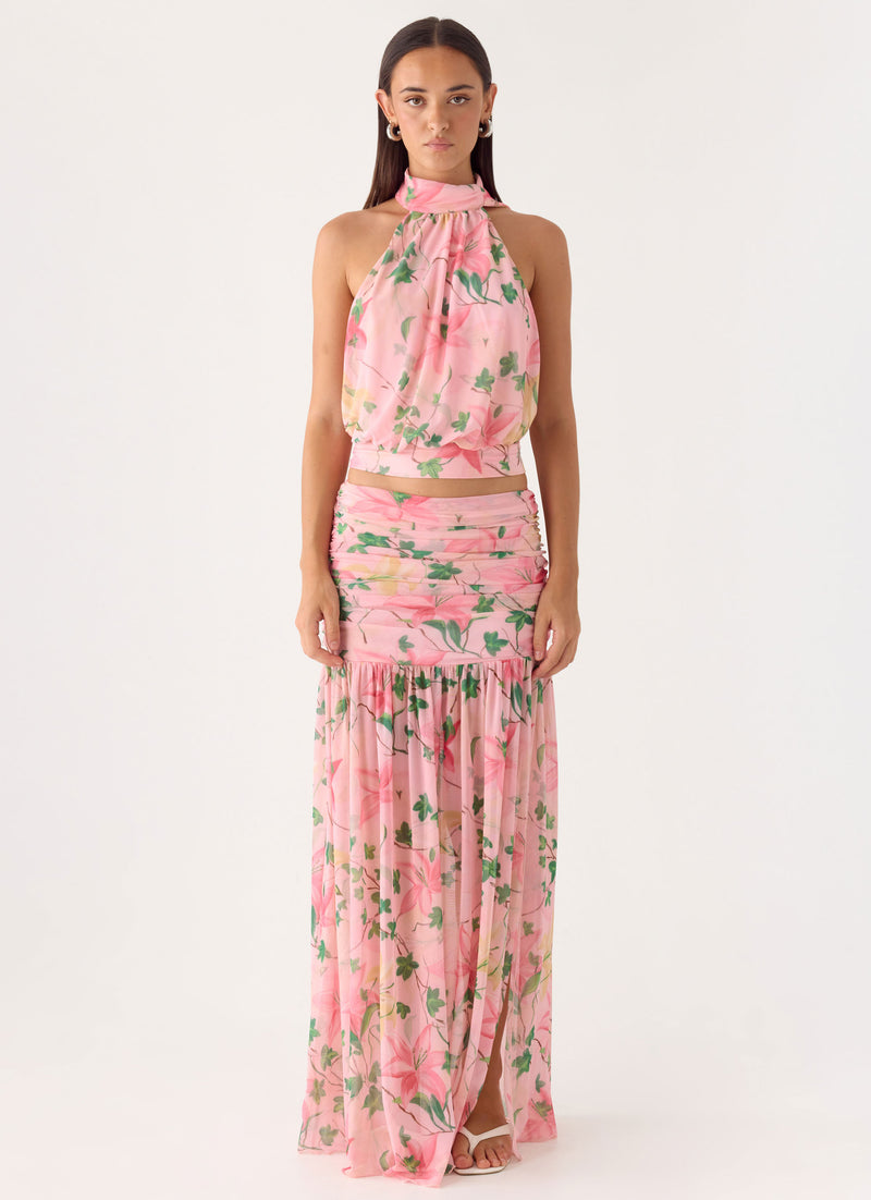 Cantrall Halter Top - Blooming Spring
