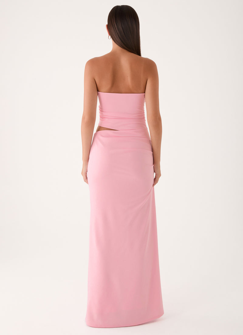Carella Strapless Maxi Dress - Pink