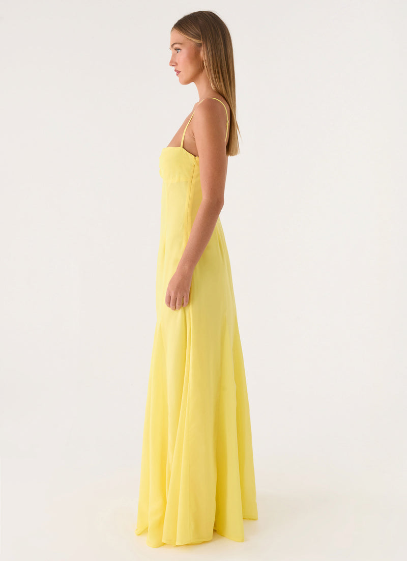 Carlin Maxi Dress - Bright Lemon