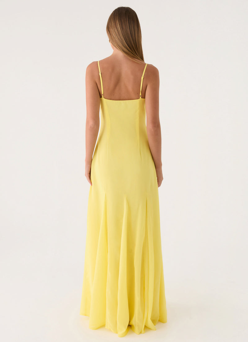 Carlin Maxi Dress - Bright Lemon