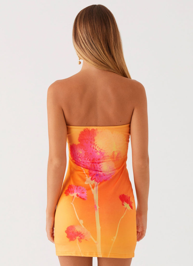 Caroline Mini Dress - Orange Floral