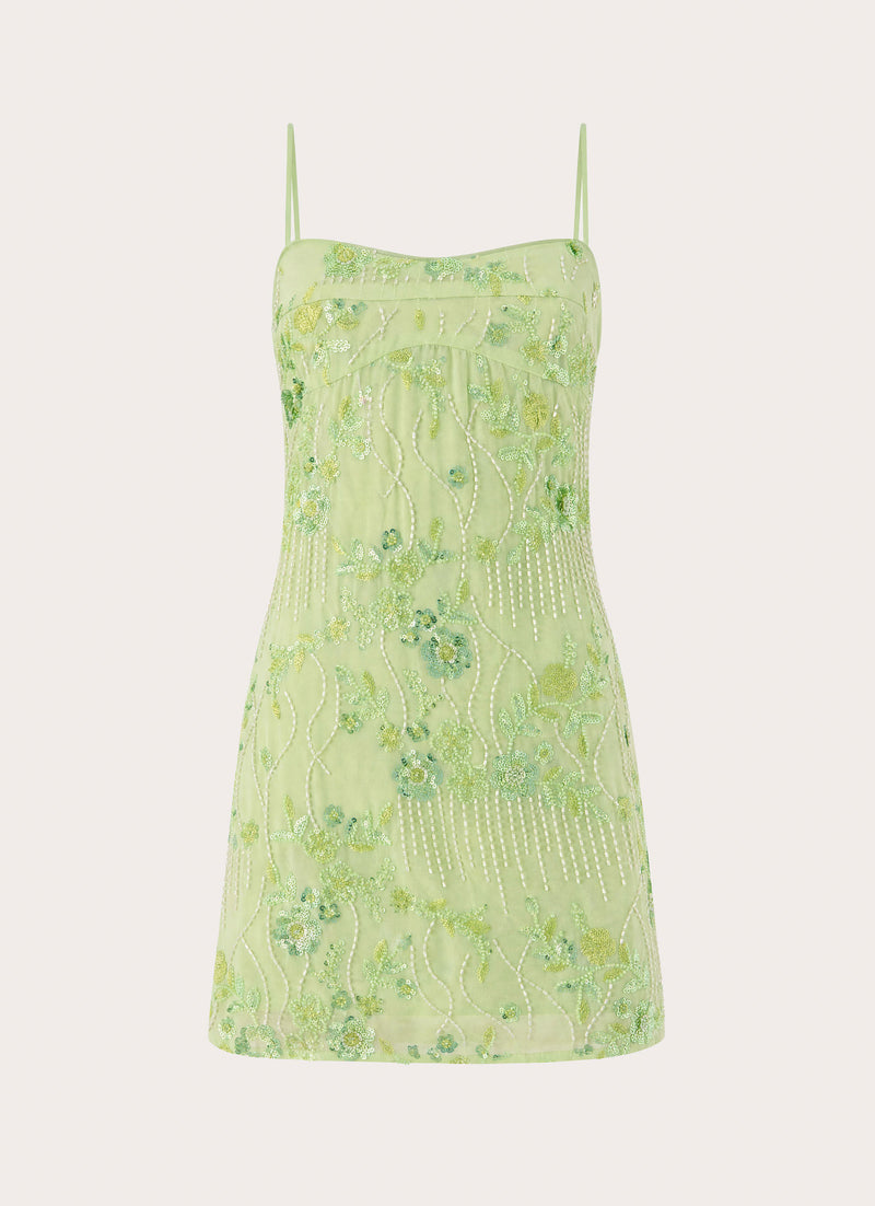 Celandine Mini Dress - Lime