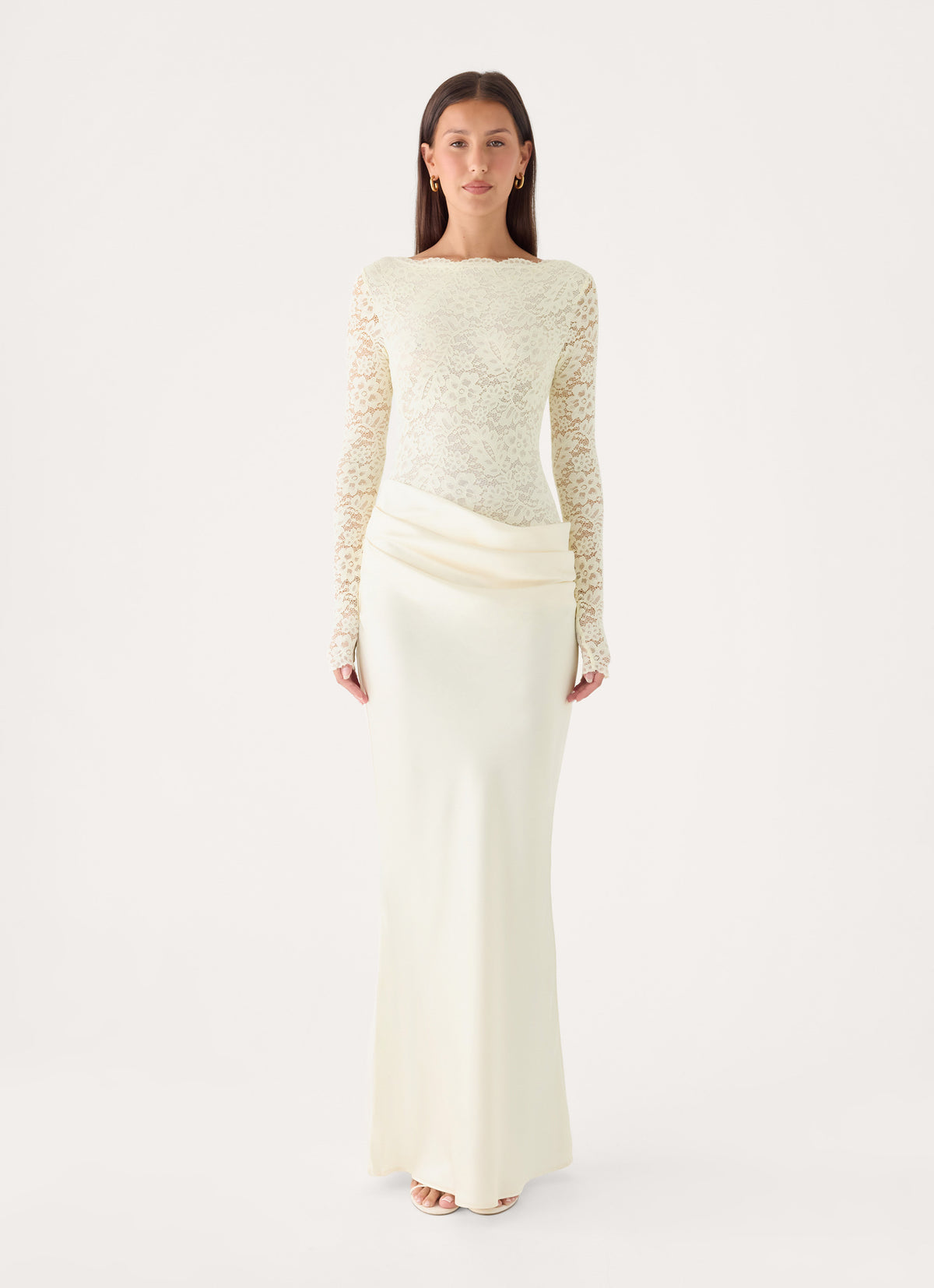 Cerelia Long Sleeve Maxi Dress - Ivory