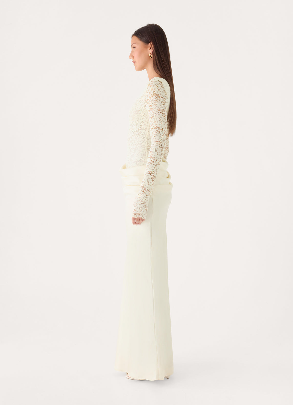 Cerelia Long Sleeve Maxi Dress - Ivory