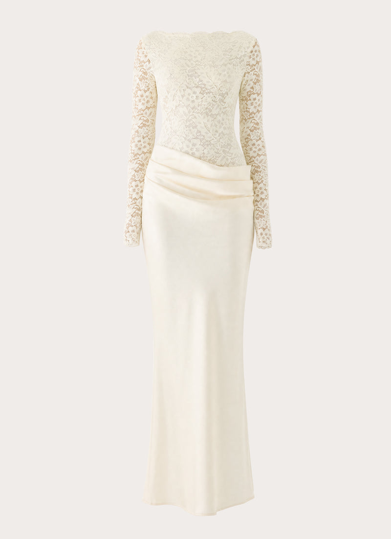 Cerelia Long Sleeve Maxi Dress - Ivory