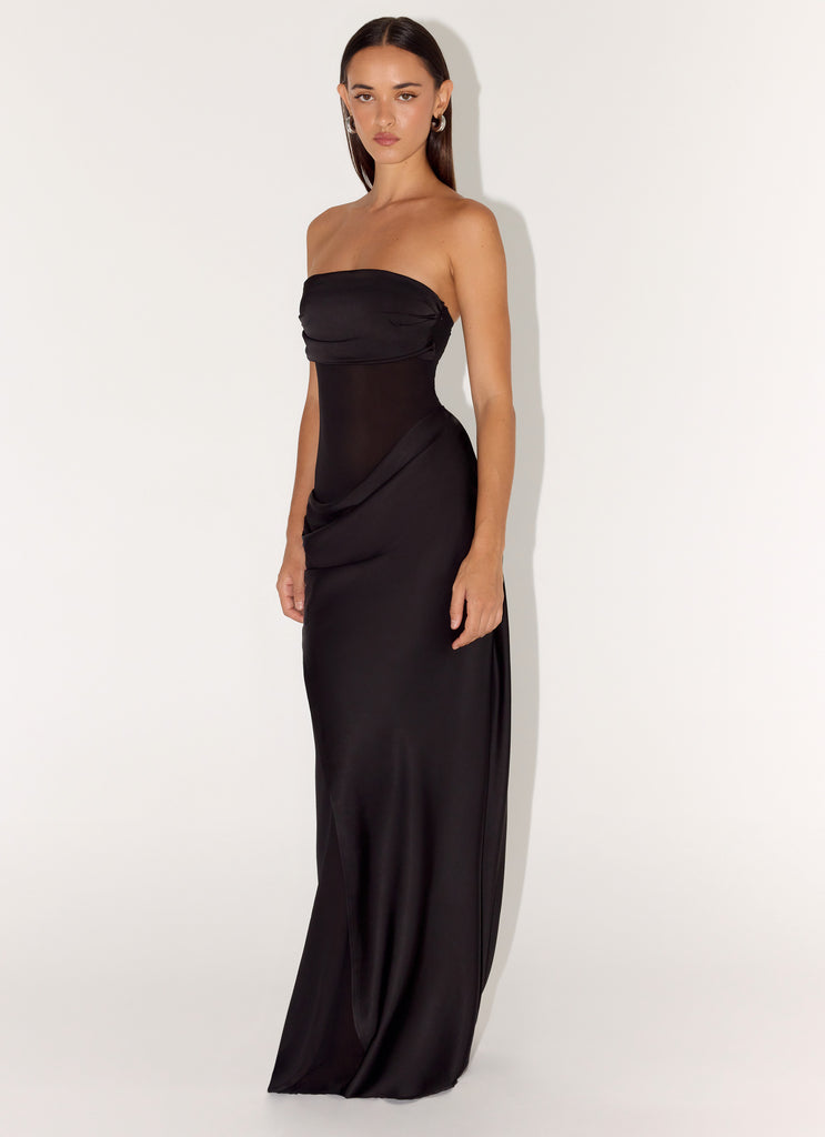 Champagne Skies Maxi Dress - Black